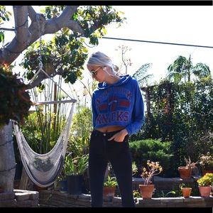 Crop top hoodie New York Knicks basketball